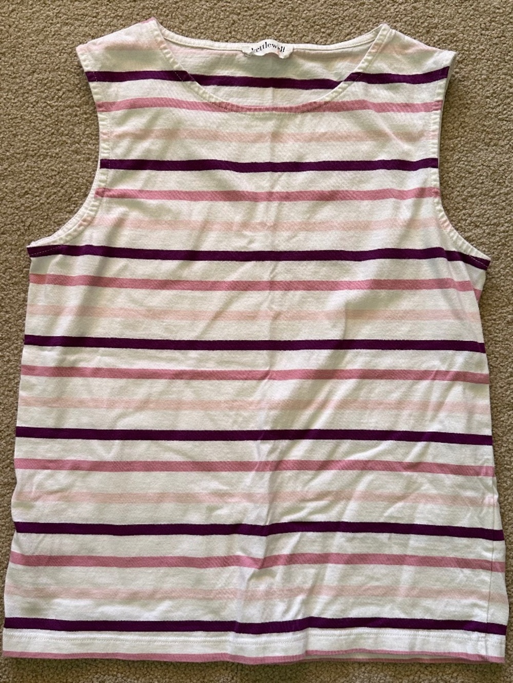 Kettlewell Camilla Multi-Stripe Sleeveless Top, color Vineyard, size XS